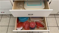 Lot of Plastic Lids, Containers, and More