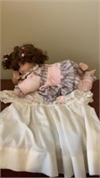 Posing Porcelain Doll with Extra Dress