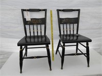 Pair of Hitchcock style chairs