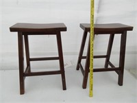 (2) Curved seat benches