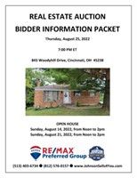 Real Estate Bidder Information Packet