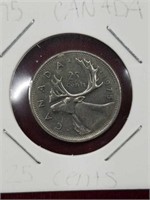 1975 Canada 25 Cent Coin