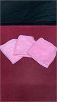 Set of 3 Pink Baby Washcloths