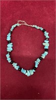 Turquoise and Black Colored Stone Necklace
