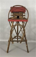 Vintage Bent Wood Tramp Art Smoking Stand