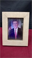 Framed, Autographed George Bush Photo