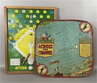 Two Vintage Child's Game Boards