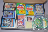 Box of Baseball Cards Some Unopened Packs