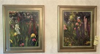 42"x36" Framed Floral Dining Room Prints Pair