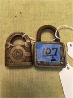 2 Antiq. Locks: Yale & Master Lock Co.