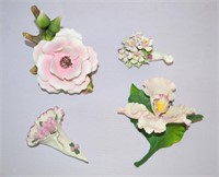 4 Flower Capodimonte Figurines