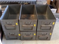 6 metal drawers