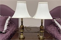 Brass Table Lamps Pair