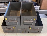 5 metal drawers