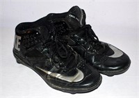 Nike Black & Silver Lunar Code Pro Cleats Shoes
