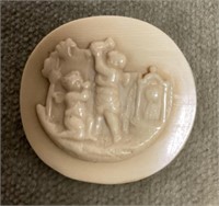 Antique carved button