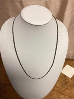 Large heavy woven sterling chain necklace