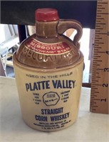 Stoneware Platte Valley whiskey jug