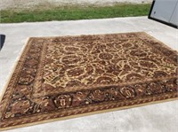 Large Hand Woven Agra Rug mostly green
