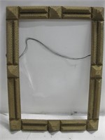 15"x 20" Vtg Wood Tramp Art Picture Frame No Glass