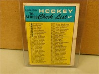 1968-69 OPC Checklist # 121 Hockey Card