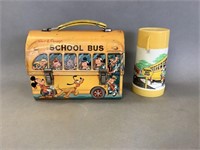Walt Disney School Bus Dome Top Lunch Box w/