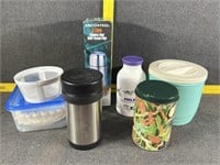 Storage Containers, and (2) Thermos
