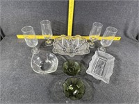 EAPG Indiana Glass Paneled Star Fruit Bowl and