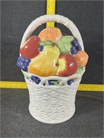 Pyrex Mixing bowls and a Ceramic Fruit Basket