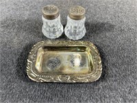 Bavaria Tea Set and Silver Plated Butter Dish
