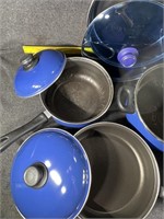Assorted pots and pans