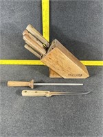 Food Grinder with assorted blades, Knife Block