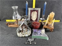 Candle Holders, Oil Lamp Glass Piece, Etc