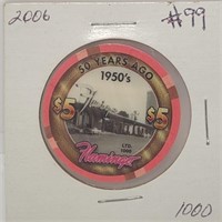 $5 Las Vegas Flamingo 50 Years Ago 1950's Casino
