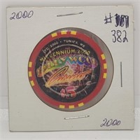 HOLLYWOOD CASINO $5 CASINO chip, 2000