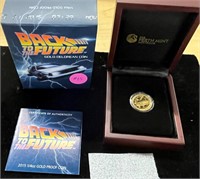 2015 Gold 1/4oz Back to the Future in wood case