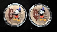 (2) 2017 Mickey Mouse 1oz Silver $2 Coins