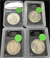 (4) Slabbed Morgan Silver Dollars 1898-03-04-21