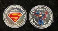 (2) Superman Canada 1oz Colorized $15 & $20