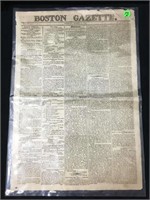 1808 Boston Gazette genuine newspaper