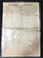 1808 Boston Gazette genuine newspaper