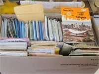 Box of old road maps