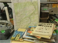 Vintage maps and travel books