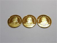 (3) Franklin Mint Charter Member Coins