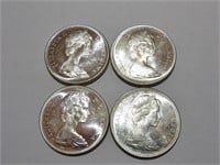 (4) 1967 Canada Silver Dollars-Flying Goose