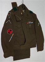 Korean War Uniform: Jacket, Pants, Hat, Patches