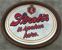 Stroh's "Is Spoken Here" Beer Mirror