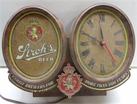 Stroh's Beer Light Clock