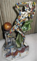 RARE! T Moretto Sculpture Italy- Masked Harlequin?