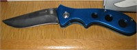 Teal Maxim Folding Knife w/ Belt Clip- USA